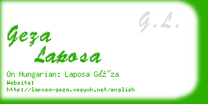 geza laposa business card